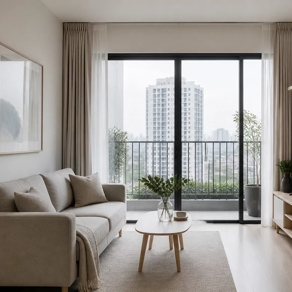 Mẫu phòng khách chung cư nhỏ đẹp phong cách Scandinavian tinh tế