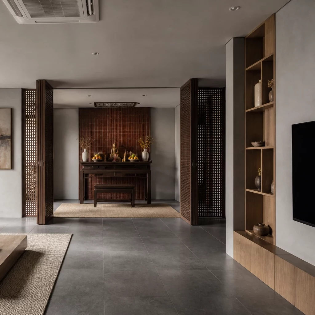Bố trí sofa cho phòng khách nhỏ đẹp gần ban công