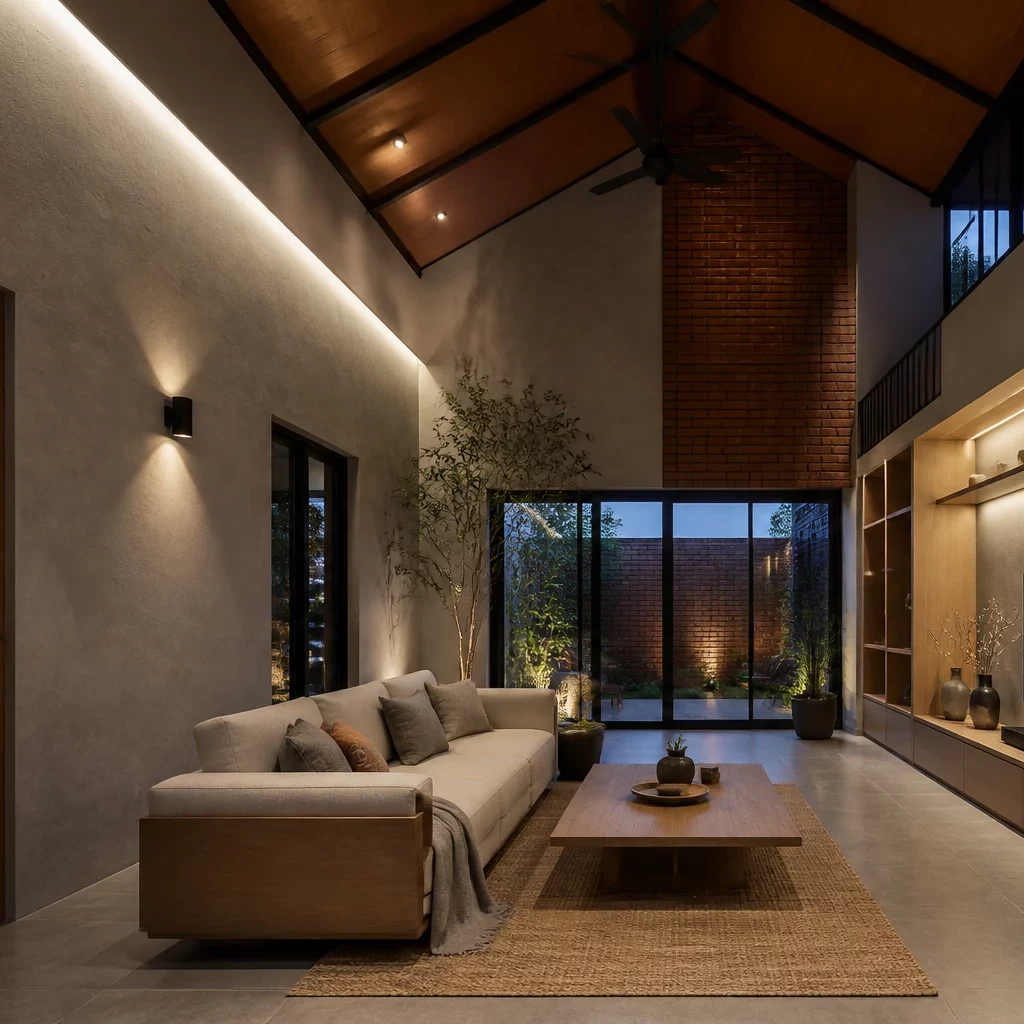 Mẫu phòng khách sang trọng hiện đại phong cách công nghiệp