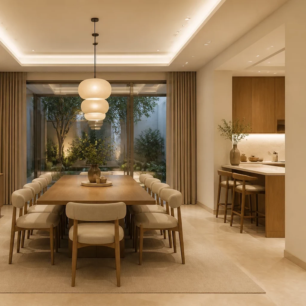 Tổng thể thiết kế phòng khách sang trọng biệt thự