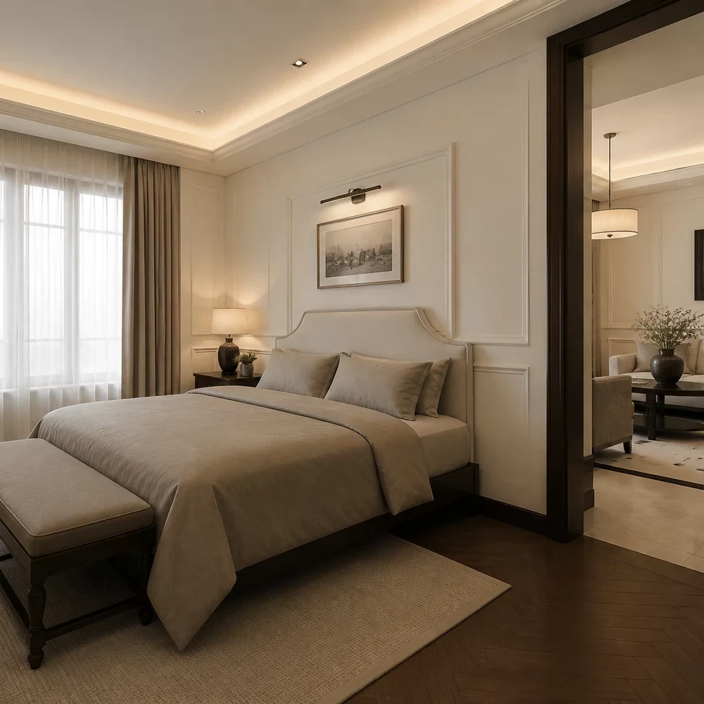Thiết kế phòng khách tân cổ điển sang trọng