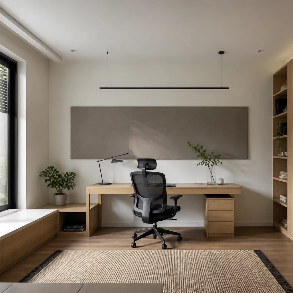 Thiết kế phòng làm việc tại nhà phong cách tối giản hiện đại