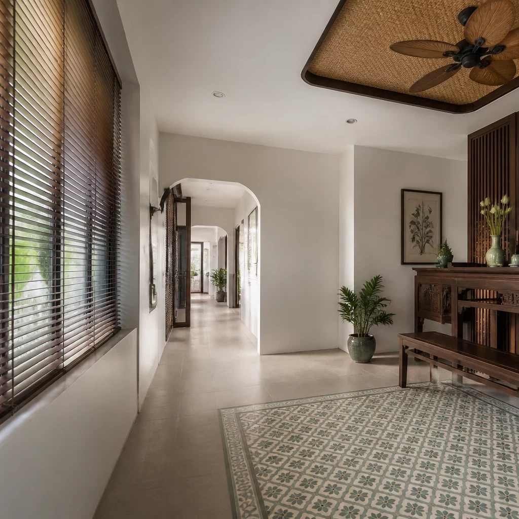Phong cách thiết kế phòng ngủ bé gái đẹp mang hơi hướng Indochine tinh tế