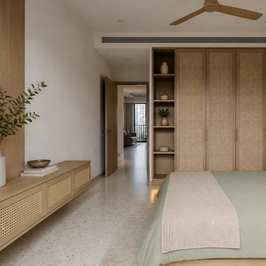 Thiết kế phòng ngủ bé gái phong cách Japandi tối giản