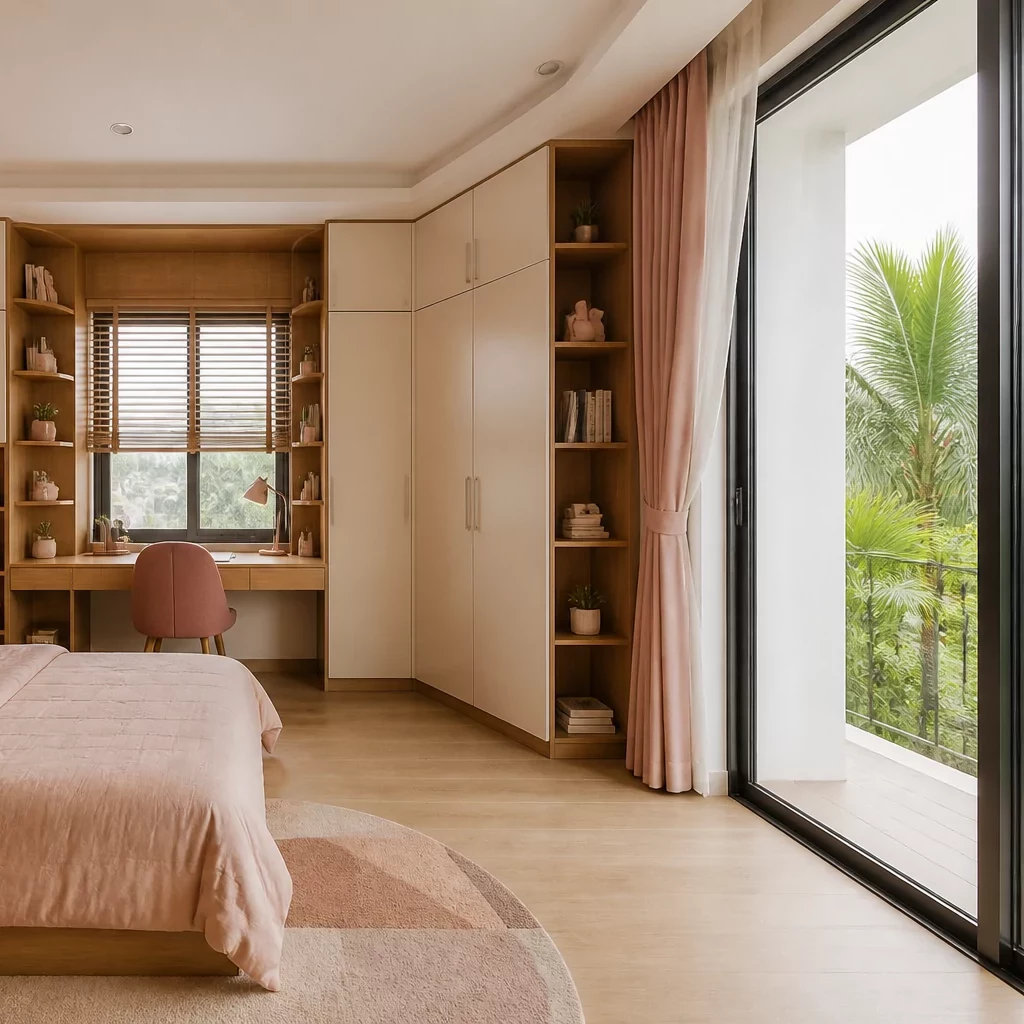 Phòng ngủ hiện đại với ánh sáng tự nhiên