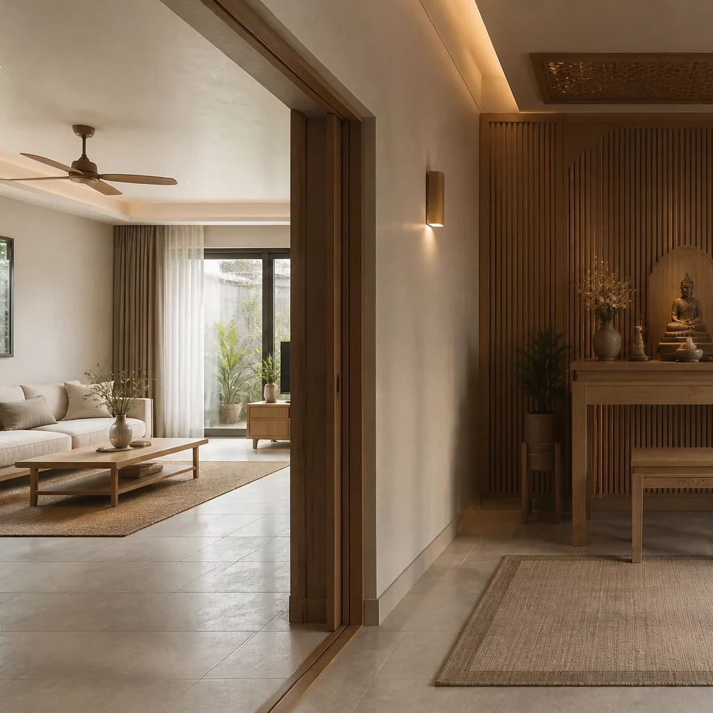 Không gian phòng ngủ rộng rãi phong cách Bắc Âu