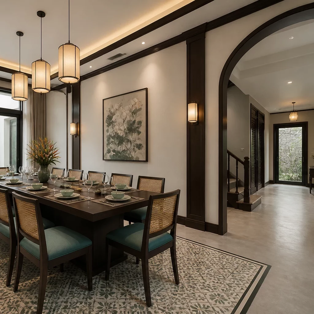 Phòng ngủ bé gái đẹp với phong cách Indochine sang trọng