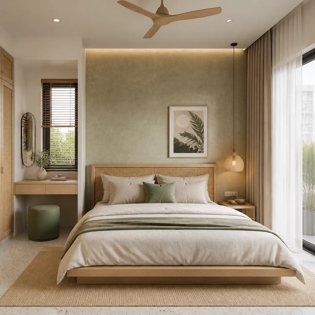 Mẫu thiết kế phòng ngủ bé trai phong cách Japandi tối giản