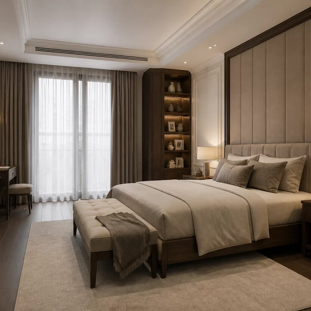 Bố trí phòng ngủ 2 giường đơn cho bé hiện đại