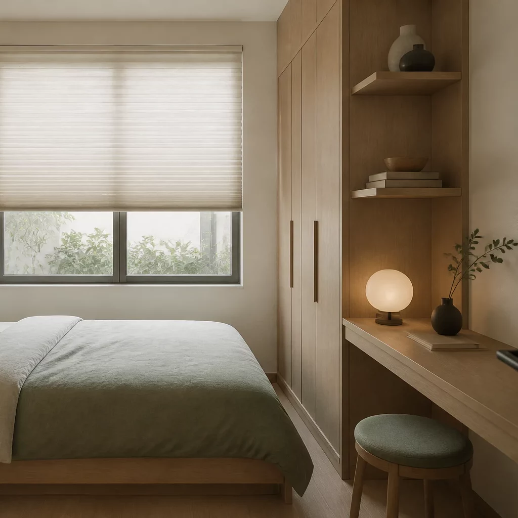 Phòng ngủ cho 2 bé phong cách Japandi tối giản