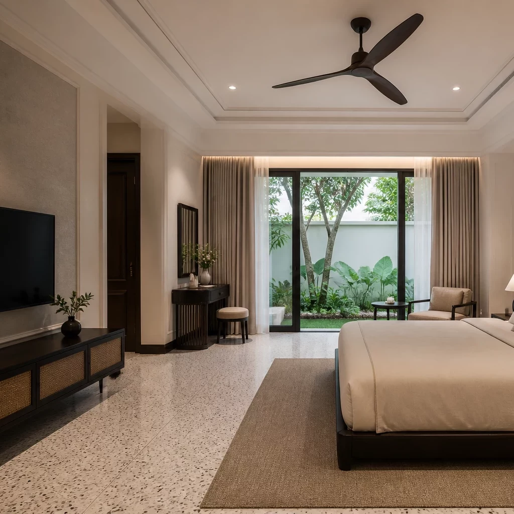 Phòng ngủ cho 2 bé phong cách Color Block sắc màu