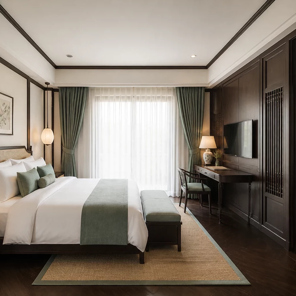 Thiết kế phòng ngủ cho 2 bé phong cách Indochine