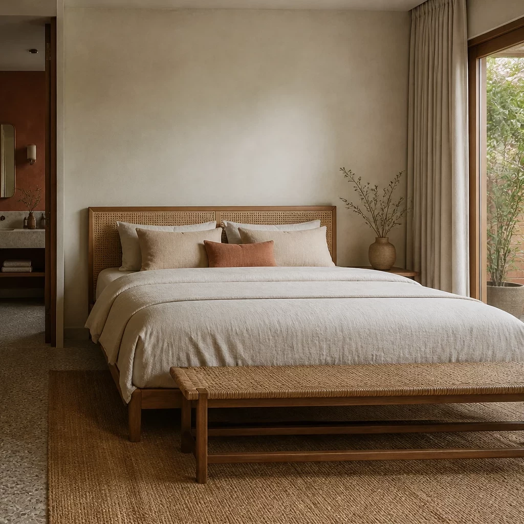 Phòng ngủ cho 2 bé gái phong cách Wabi Sabi