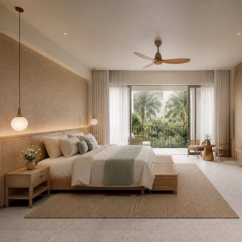 Phòng ngủ cho 2 bé phong cách Japandi