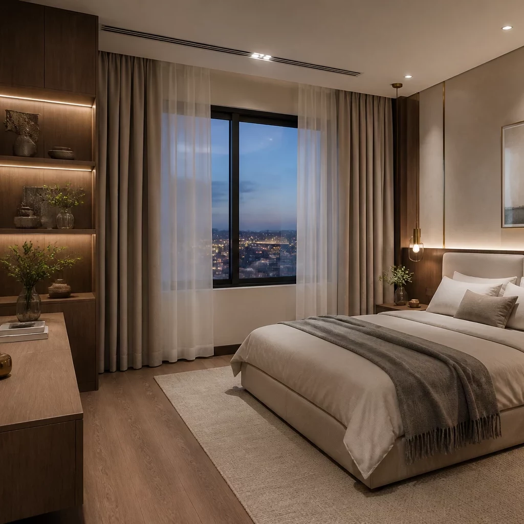 Phòng ngủ đẹp cho nữ đơn giản phong cách tối giản