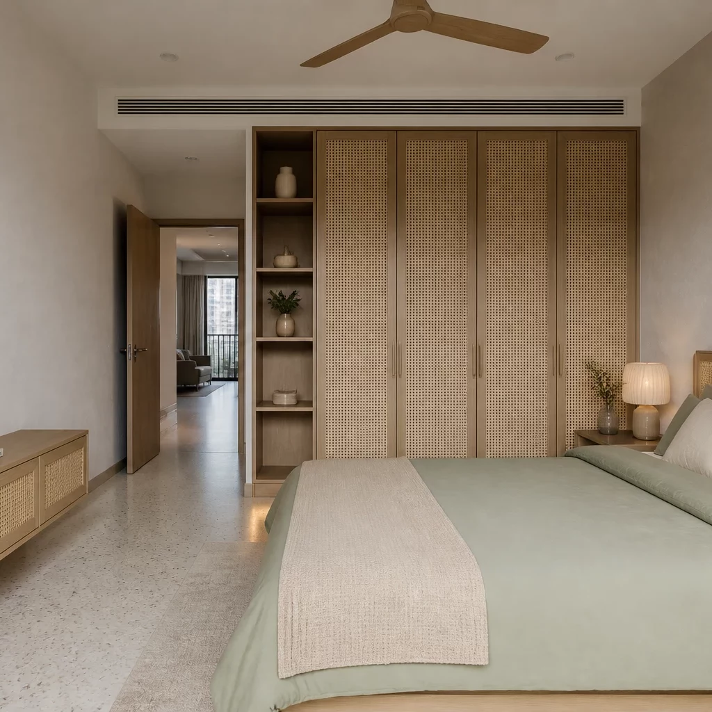 Thiết kế phòng ngủ đẹp cho nữ phong cách Japandi tinh tế