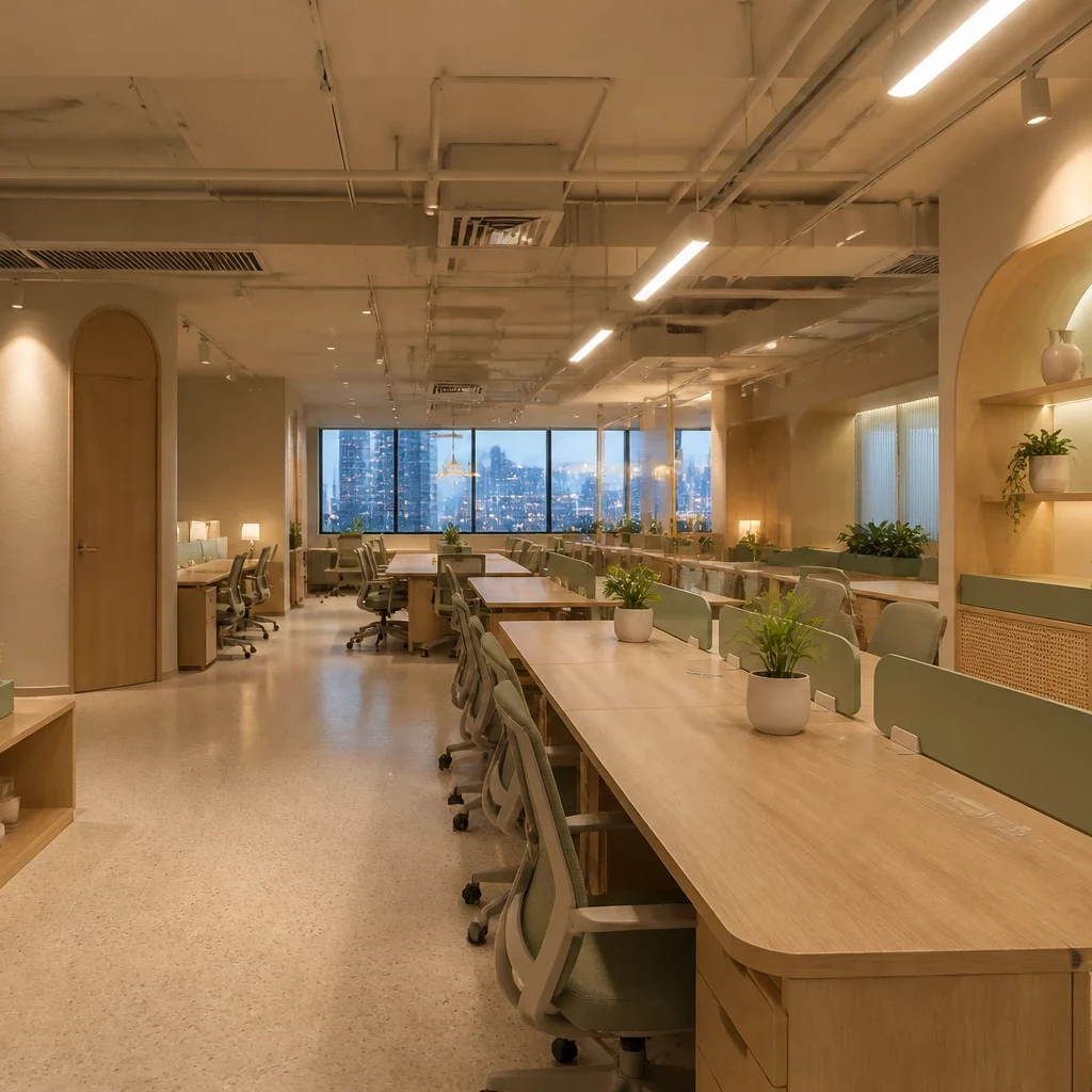 Góc làm việc trong phòng ngủ đẹp cho nữ phong cách Japandi