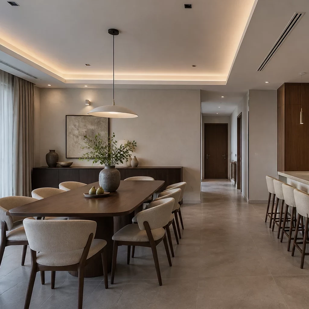 Thiết kế phòng ngủ đẹp cho nữ liền kề bếp hiện đại