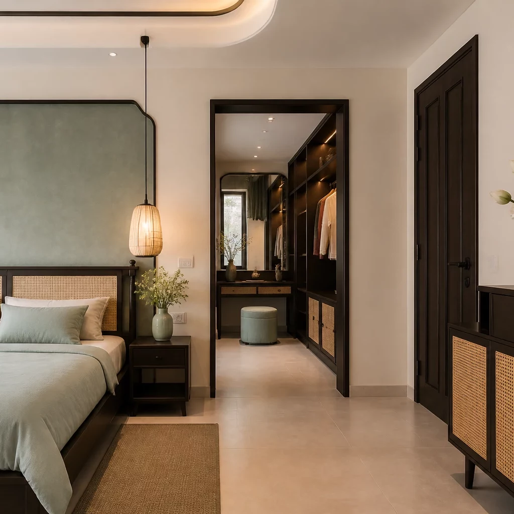 Thiết kế phòng ngủ đẹp cho nữ phong cách Indochine