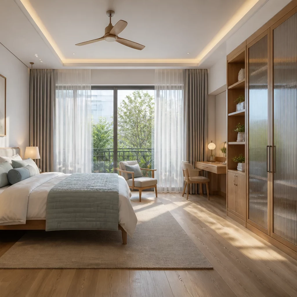 Phòng ngủ đơn giản đẹp phong cách Scandinavian tươi sáng