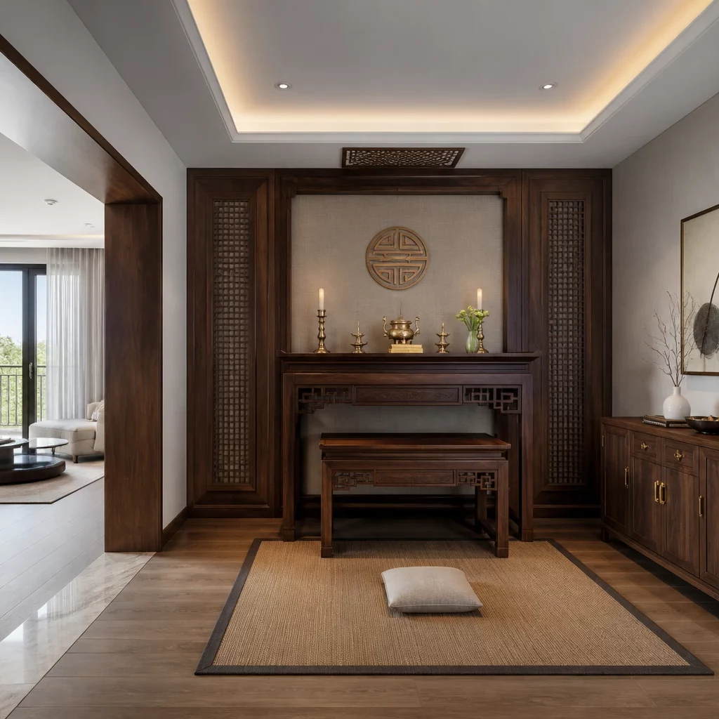 Phòng ngủ đơn giản mà đẹp với điểm nhấn gương và ánh sáng