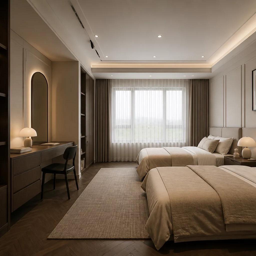 Phòng ngủ đơn giản đẹp với điểm nhấn vintage tiết kiệm chi phí