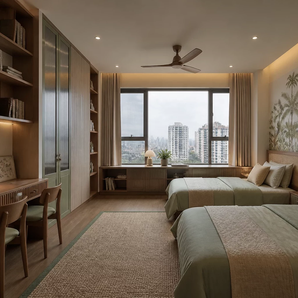 Nội thất phòng ngủ hiện đại phong cách Tropical mát mẻ