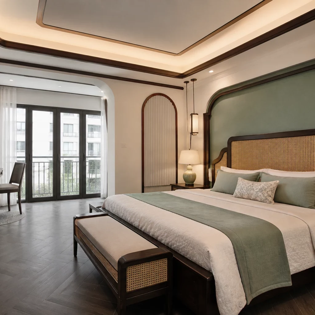 Nội thất phòng ngủ indochine master tối ưu ngân sách