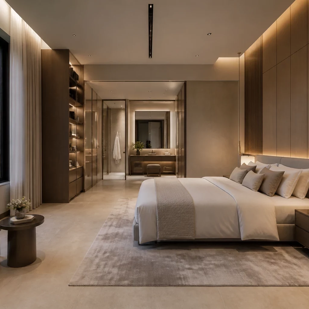 Nội thất phòng ngủ indochine cao cấp với gạch bông lát sàn