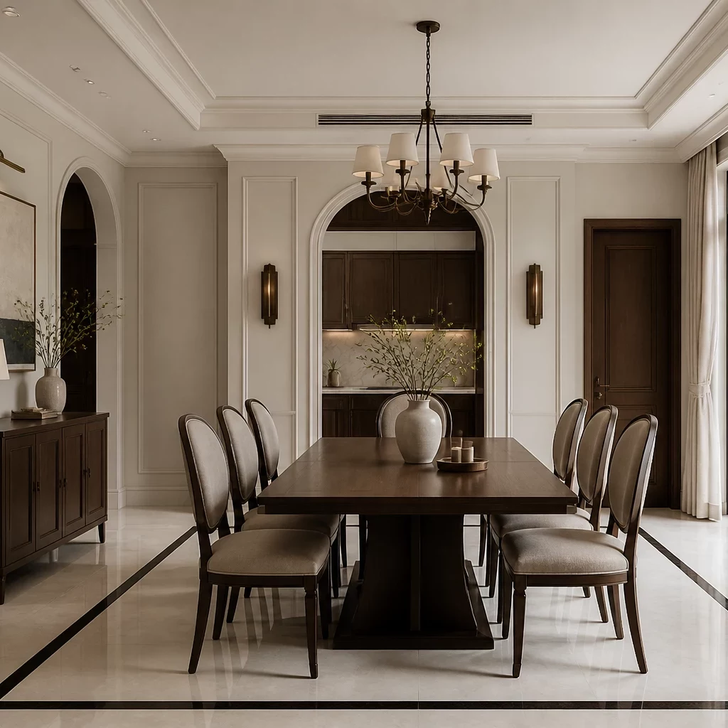 Thiết kế nội thất biệt thự cổ điển châu Âu