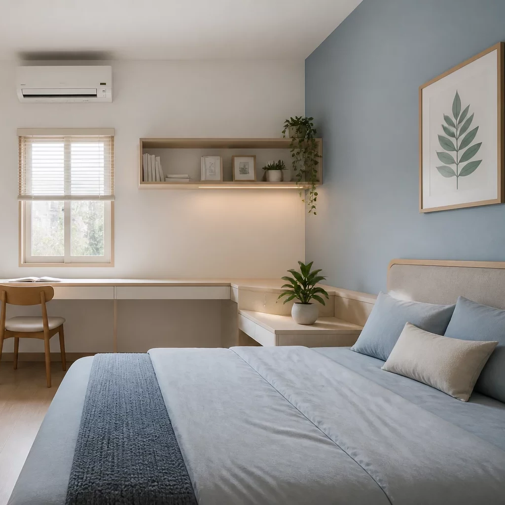 Thiết kế phòng ngủ nhỏ phong cách Scandinavian tươi sáng
