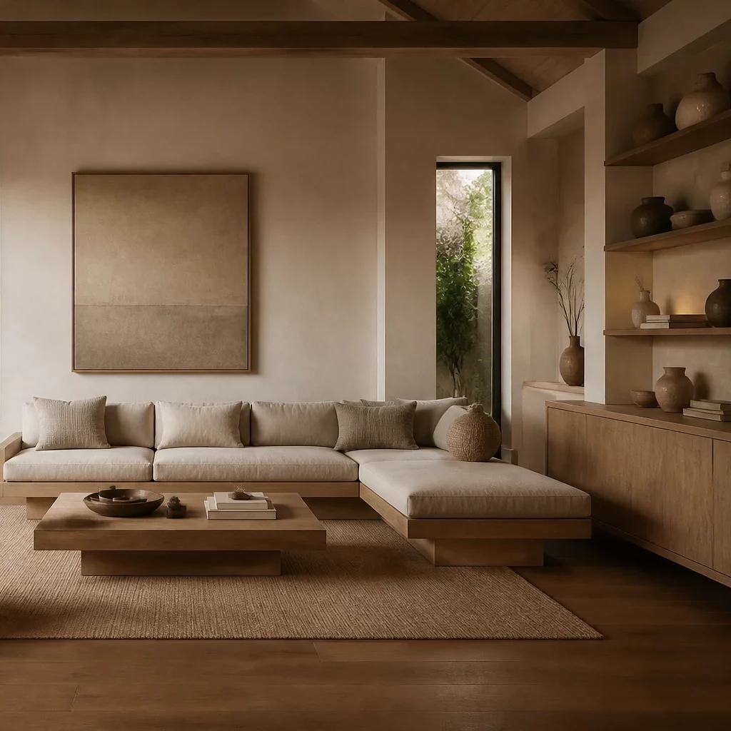Phòng ngủ nhỏ thông minh phong cách Wabi Sabi tối giản