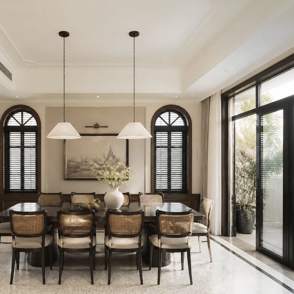 Vật liệu gỗ và kính trong phòng ngủ nhỏ thông minh