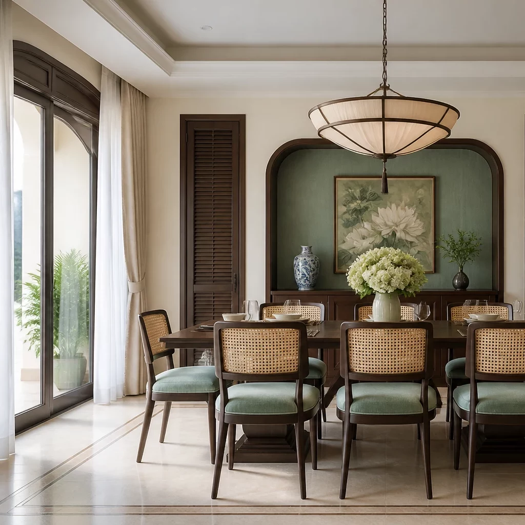 phòng ngủ phong cách indochine hiện đại cho bé