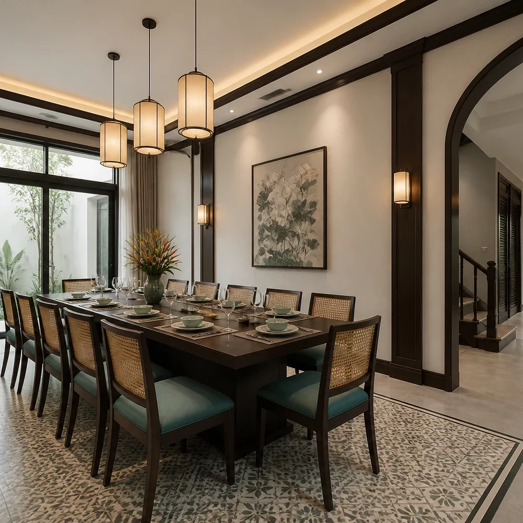 phòng ngủ indochine phong cách vintage