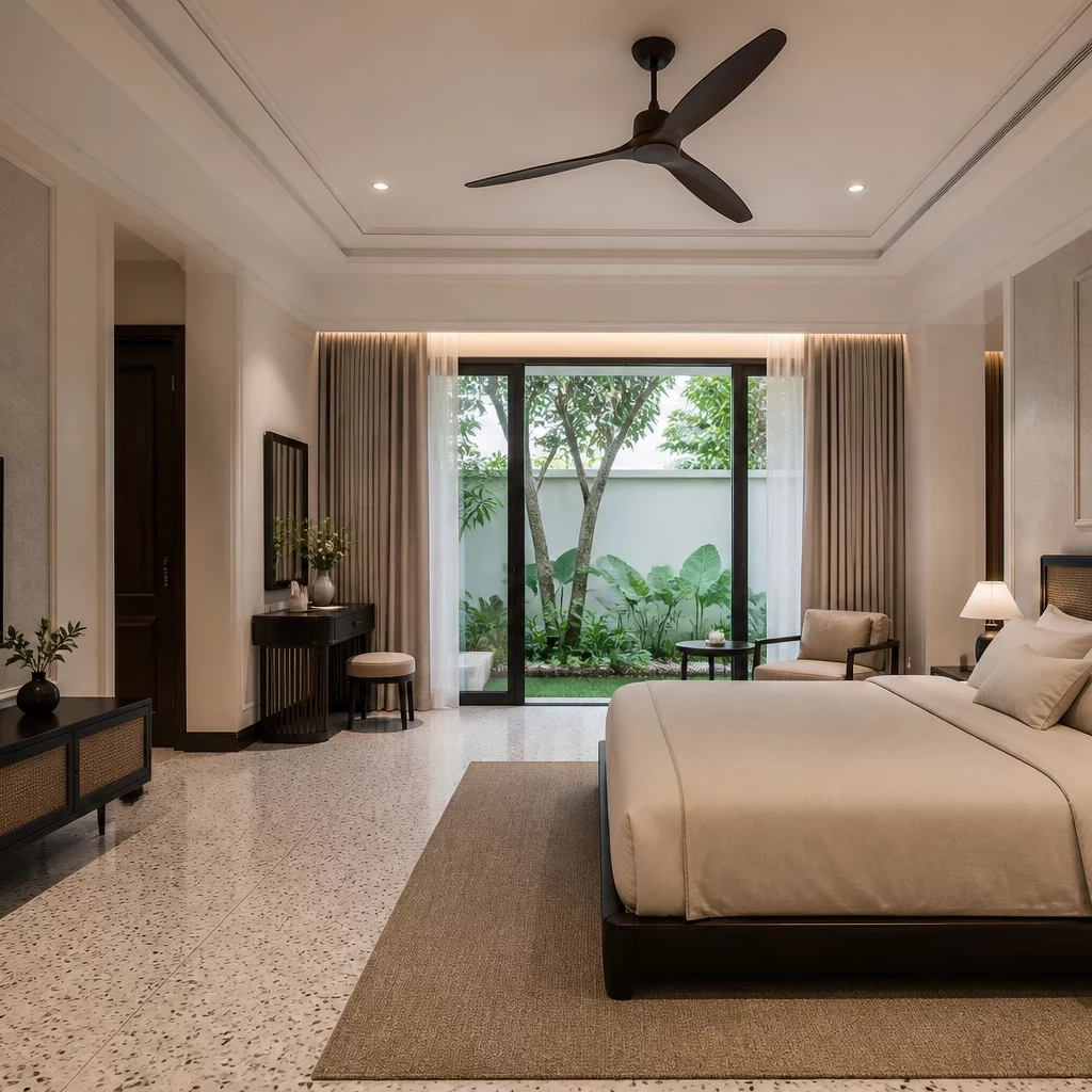 Nội thất phòng ngủ sang trọng cổ điển với họa tiết tinh xảo