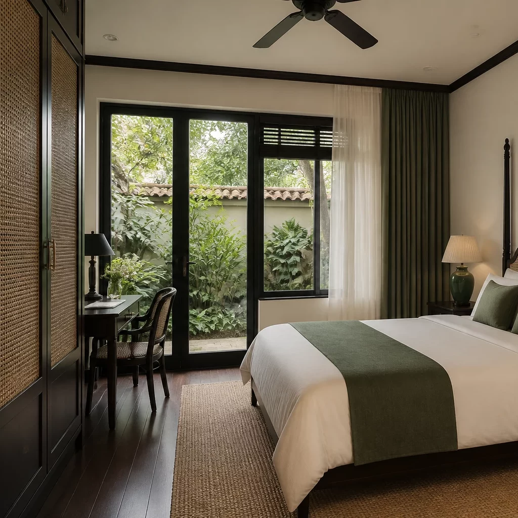 Thiết kế phòng ngủ sang trọng phong cách Indochine