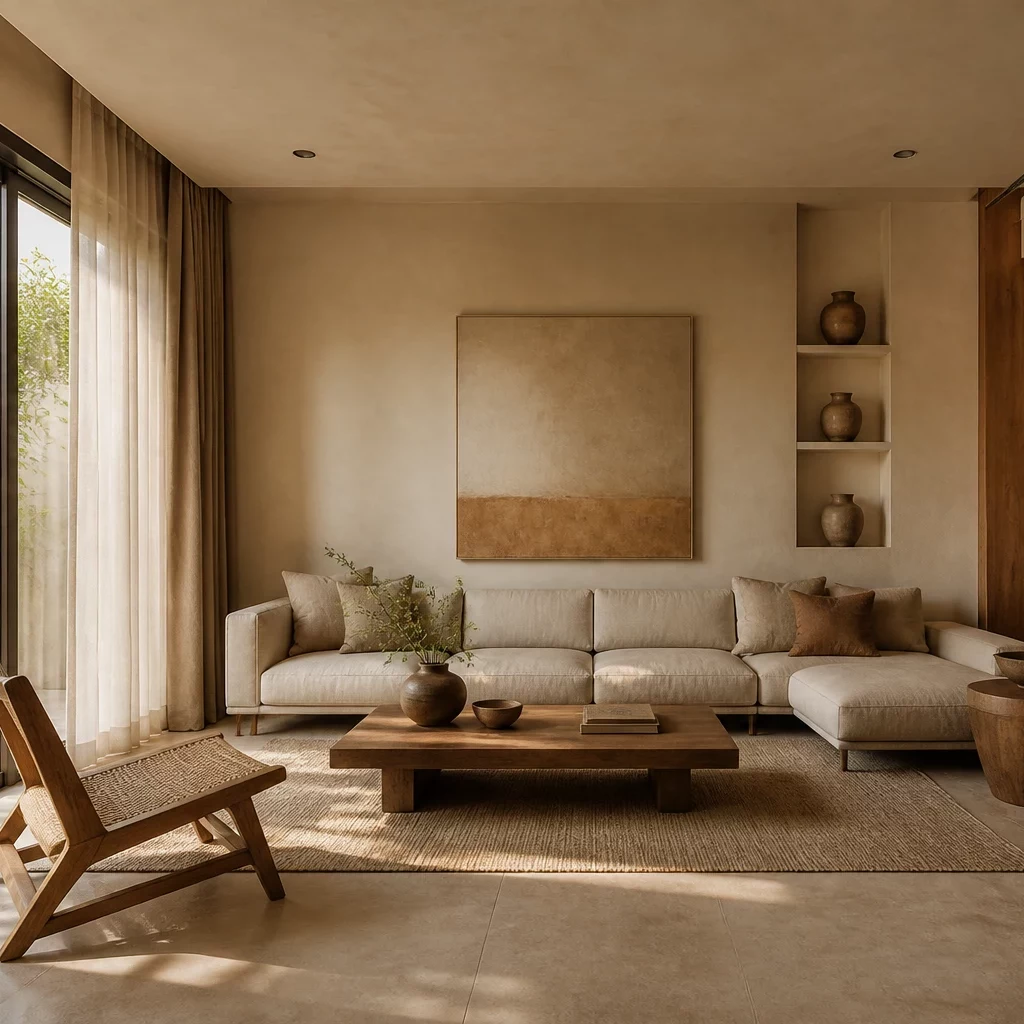 Phòng ngủ tối giản phong cách Wabi Sabi độc đáo