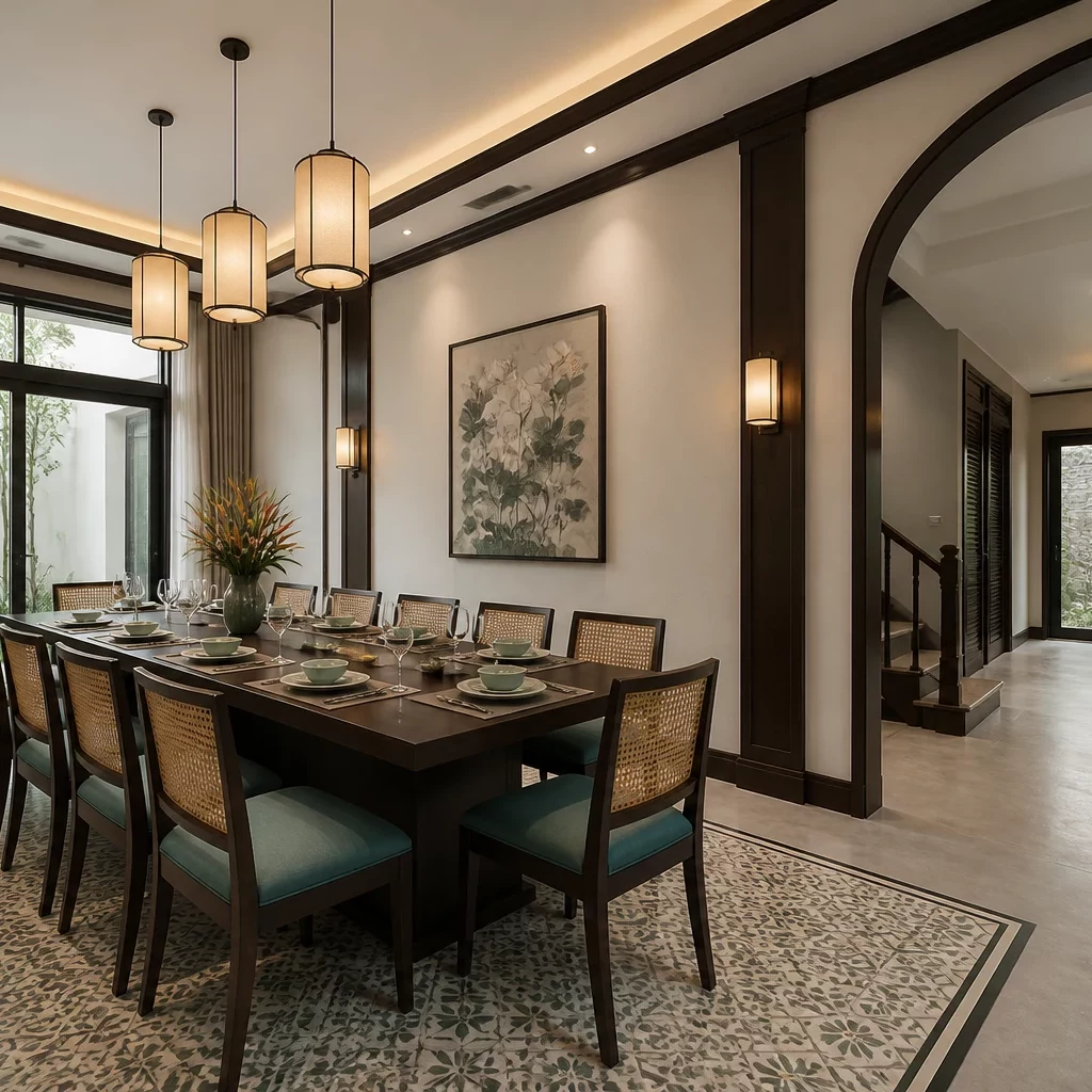 Thiết kế phòng ngủ trẻ em phong cách Đông Dương sang trọng