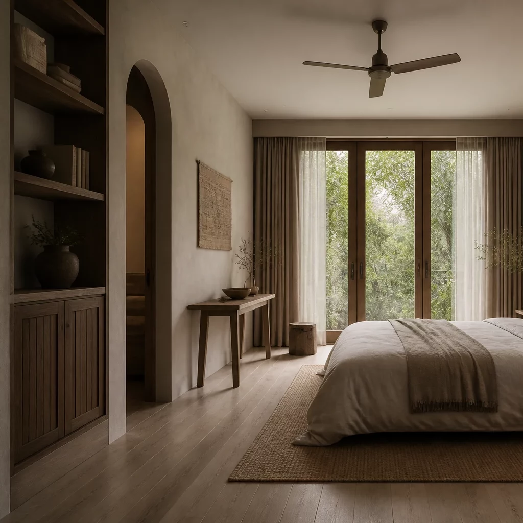 Phong cách Wabi Sabi tối giản trong thiết kế phòng ngủ