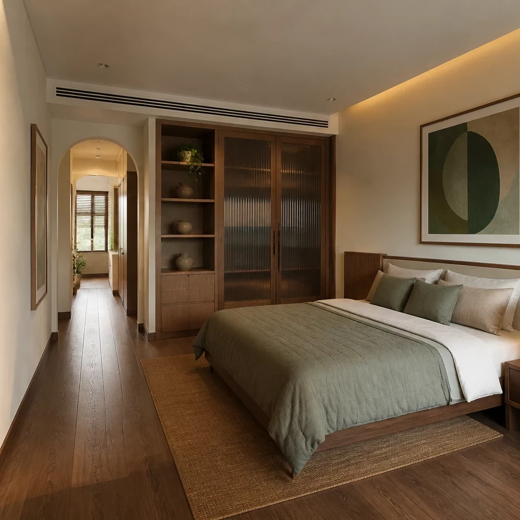 Thi công nội thất phòng ngủ hiện đại cho vo chong