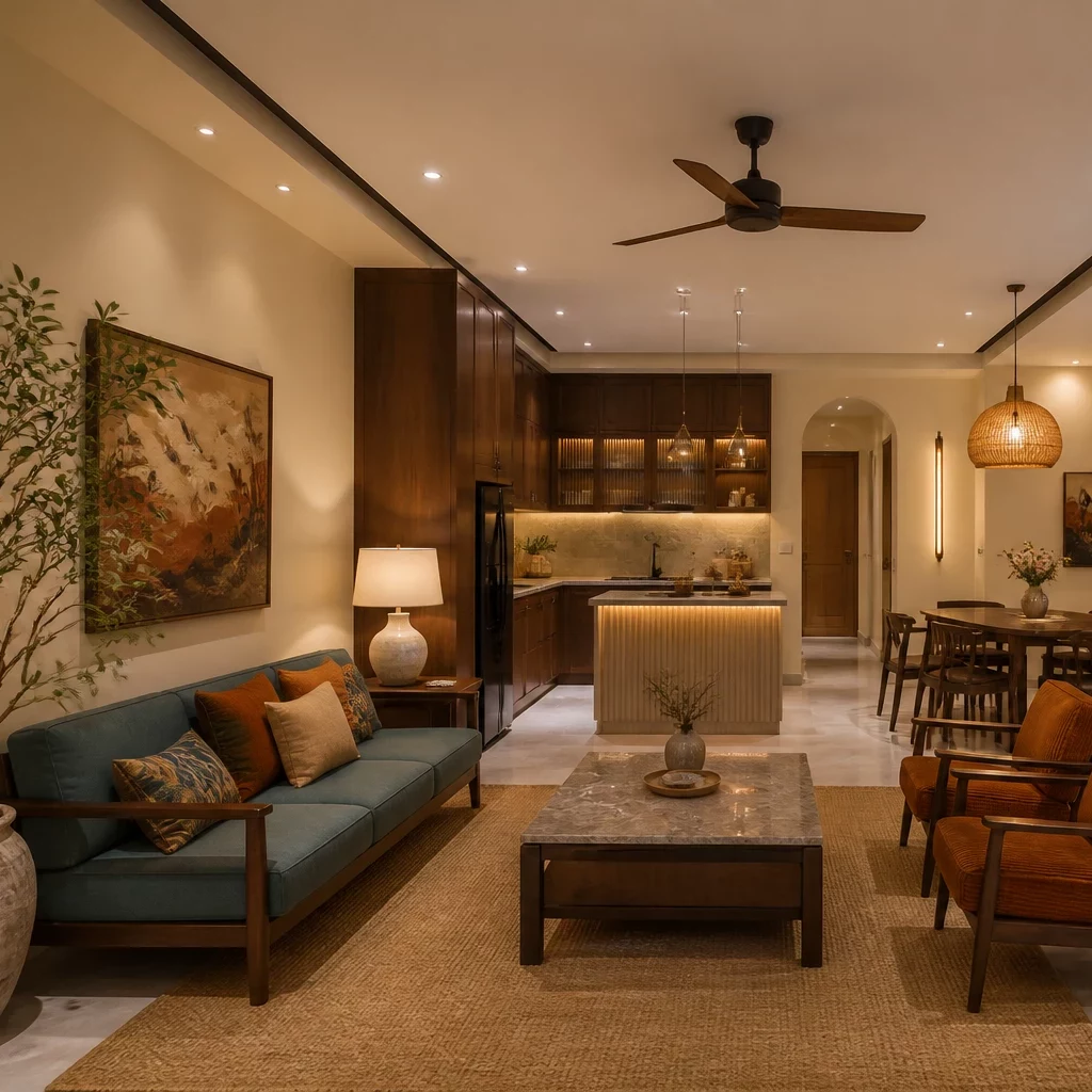 Bếp studio nhỏ gọn, thiết kế thông minh với tủ lưu trữ.