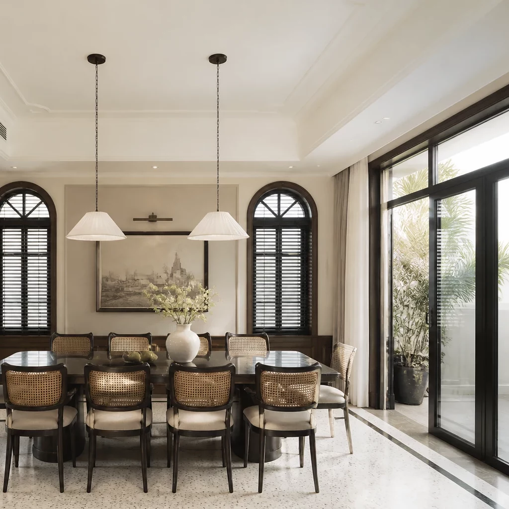 Thiết kế nội thất bếp biệt thự song lập sang trọng phong cách hiện đại