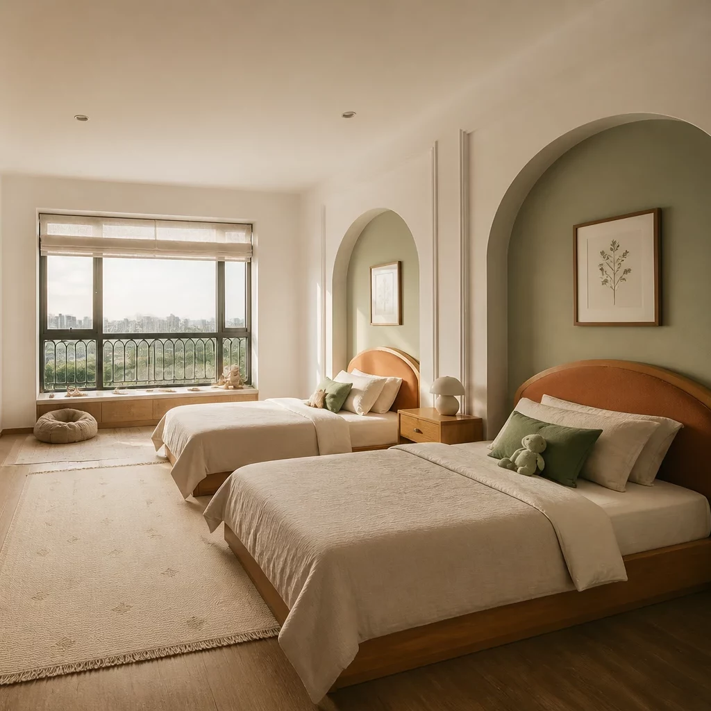 mau căn hộ chung cư 54m2 1 phòng ngủ tre trung
