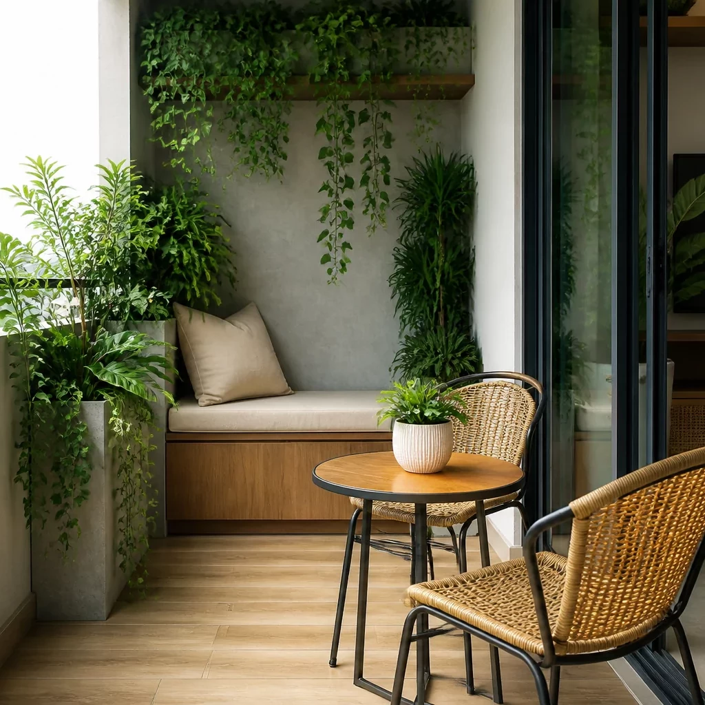 Thiết kế nội thất chung cư 90m2 có ban công sang trọng