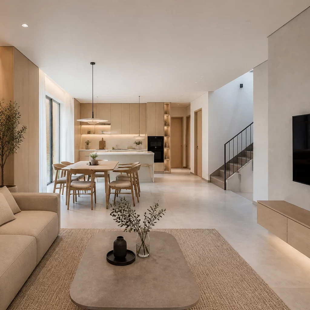 thiết kế nội thất Hà Nội phòng khách to sui gian