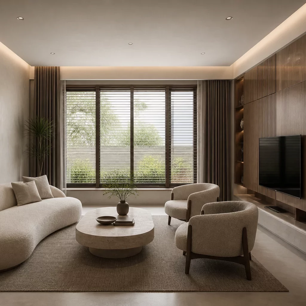 Thiết kế nội thất phòng khách nhà ống sang trọng hiện đại