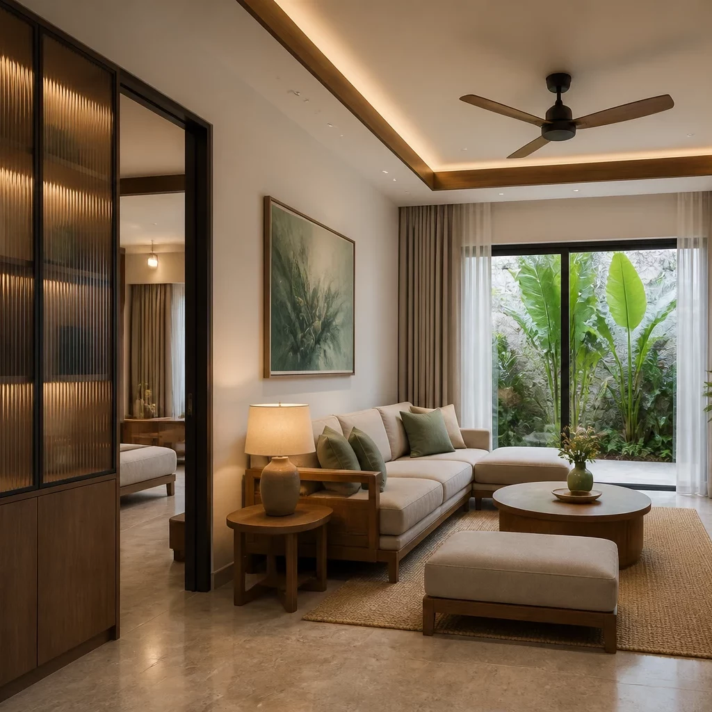 Nội thất phòng khách penthouse phong cách Scandinavian hiện đại