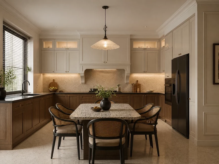 Mẫu thiết kế nội thất phòng bếp 10m2 hiện đại