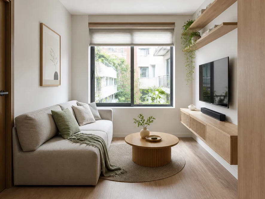 Thiết kế nội thất phòng bếp 10m2 phong cách Japandi